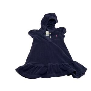 Ralph Lauren Girls Size 9 Months Terry Hooded Swim Coverup Summer Dress